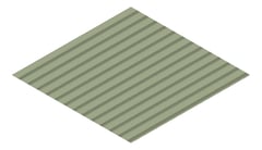 3D Presentation Image of Metal SheetCladding Fielders CorroMax21 PaleEucalypt