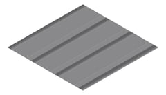 3D Presentation Image of Metal SheetCladding Fielders HiKlip630 BasaltMatt