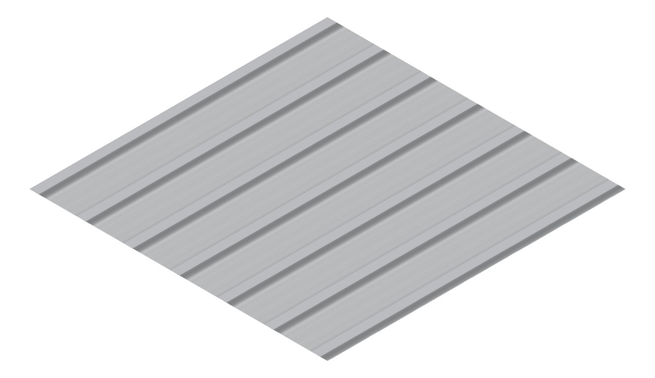 3D Presentation Image of Metal SheetCladding Fielders HiKlip630 BluegumMatt