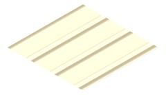 3D Presentation Image of Metal SheetCladding Fielders HiKlip630 ClassicCream