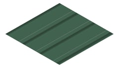 3D Presentation Image of Metal SheetCladding Fielders HiKlip630 CottageGreen