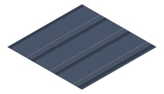 3D Presentation Image of Metal SheetCladding Fielders HiKlip630 DeepOcean