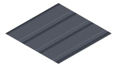 3D Presentation Image of Metal SheetCladding Fielders HiKlip630 Ironstone