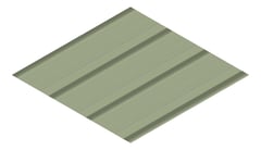 3D Presentation Image of Metal SheetCladding Fielders HiKlip630 PaleEucalypt