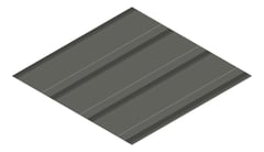 3D Presentation Image of Metal SheetCladding Fielders HiKlip630 WoodlandGrey