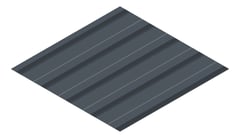 3D Presentation Image of Metal SheetCladding Fielders HiRib680 Celestian