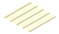 3D Presentation Image of Metal SheetCladding Fielders HiRib680 ClassicCream