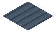 3D Presentation Image of Metal SheetCladding Fielders HiRib680 DeepOcean