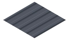 3D Presentation Image of Metal SheetCladding Fielders HiRib680 Ironstone