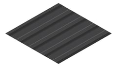 3D Presentation Image of Metal SheetCladding Fielders HiRib680 MonumentMatt