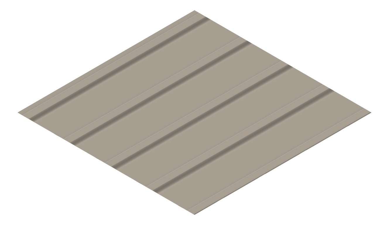 3D Presentation Image of Metal SheetCladding Fielders KingKlip700 NSW VIC Gully