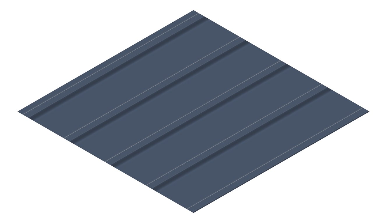 3D Presentation Image of Metal SheetCladding Fielders KingKlip700 SA DeepOcean