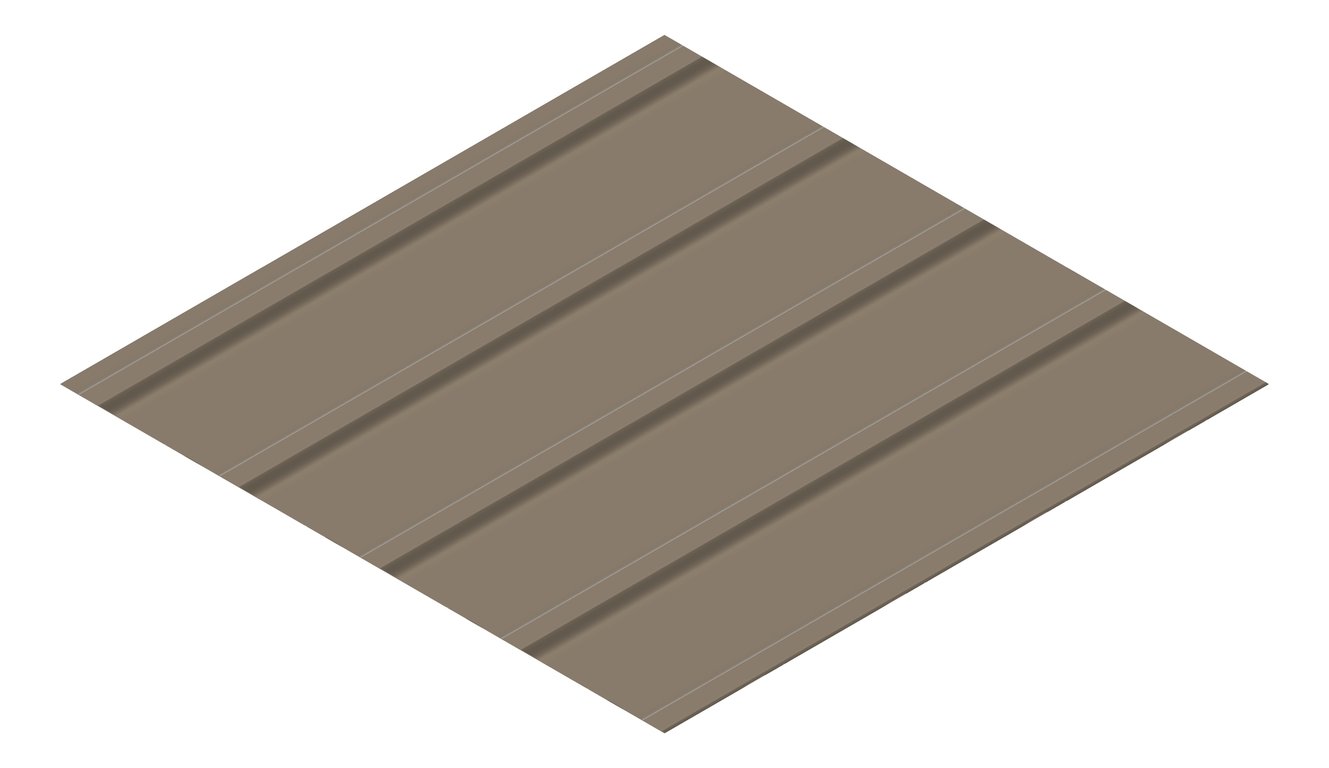 3D Presentation Image of Metal SheetCladding Fielders KingKlip700 SA Jasper
