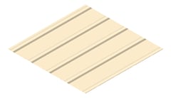 3D Presentation Image of Metal SheetCladding Fielders KingKlip700 SA Paperbark