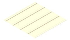 3D Presentation Image of Metal SheetCladding Fielders KingKlip700 WA ClassicCream
