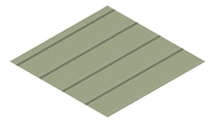 3D Presentation Image of Metal SheetCladding Fielders KingKlip700 WA PaleEucalypt