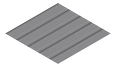 3D Presentation Image of Metal SheetCladding Fielders LoRib NSW VIC BasaltMatt