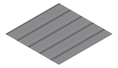 3D Presentation Image of Metal SheetCladding Fielders LoRib NSW VIC Basalt