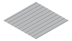 3D Presentation Image of Metal SheetCladding Fielders LoRib NSW VIC Bluegum