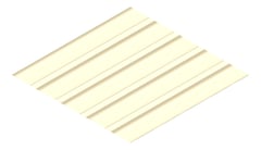 3D Presentation Image of Metal SheetCladding Fielders LoRib NSW VIC ClassicCream