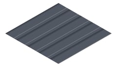 3D Presentation Image of Metal SheetCladding Fielders LoRib NSW VIC Ironstone