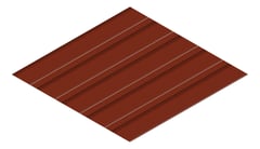 3D Presentation Image of Metal SheetCladding Fielders LoRib NSW VIC ManorRed