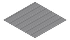 3D Presentation Image of Metal SheetCladding Fielders LoRib SA BasaltMatt