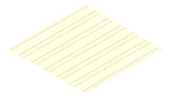 3D Presentation Image of Metal SheetCladding Fielders LoRib SA ClassicCream
