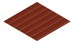 3D Presentation Image of Metal SheetCladding Fielders LoRib SA ManorRed