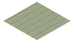 3D Presentation Image of Metal SheetCladding Fielders LoRib SA PaleEucalypt