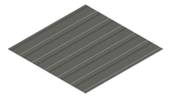 3D Presentation Image of Metal SheetCladding Fielders LoRib SA WoodlandGrey
