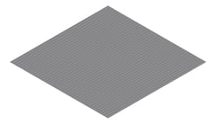 3D Presentation Image of Metal SheetCladding Fielders MiniFlute BasaltMatt