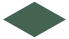 3D Presentation Image of Metal SheetCladding Fielders MiniFlute CottageGreen