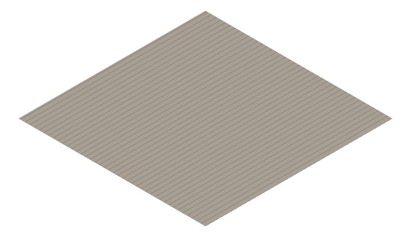 3D Presentation Image of Metal SheetCladding Fielders MiniFlute Gully