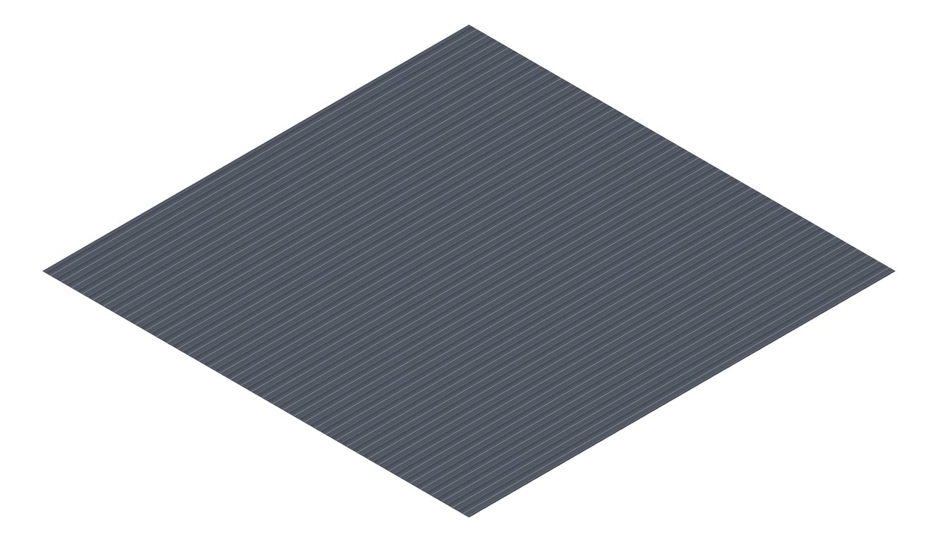 3D Presentation Image of Metal SheetCladding Fielders MiniFlute Ironstone