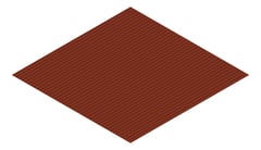 3D Presentation Image of Metal SheetCladding Fielders MiniFlute ManorRed