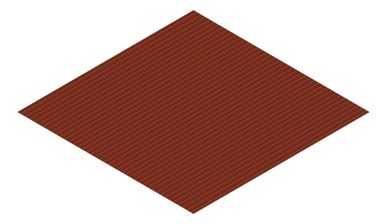 3D Presentation Image of Metal SheetCladding Fielders MiniFlute ManorRed