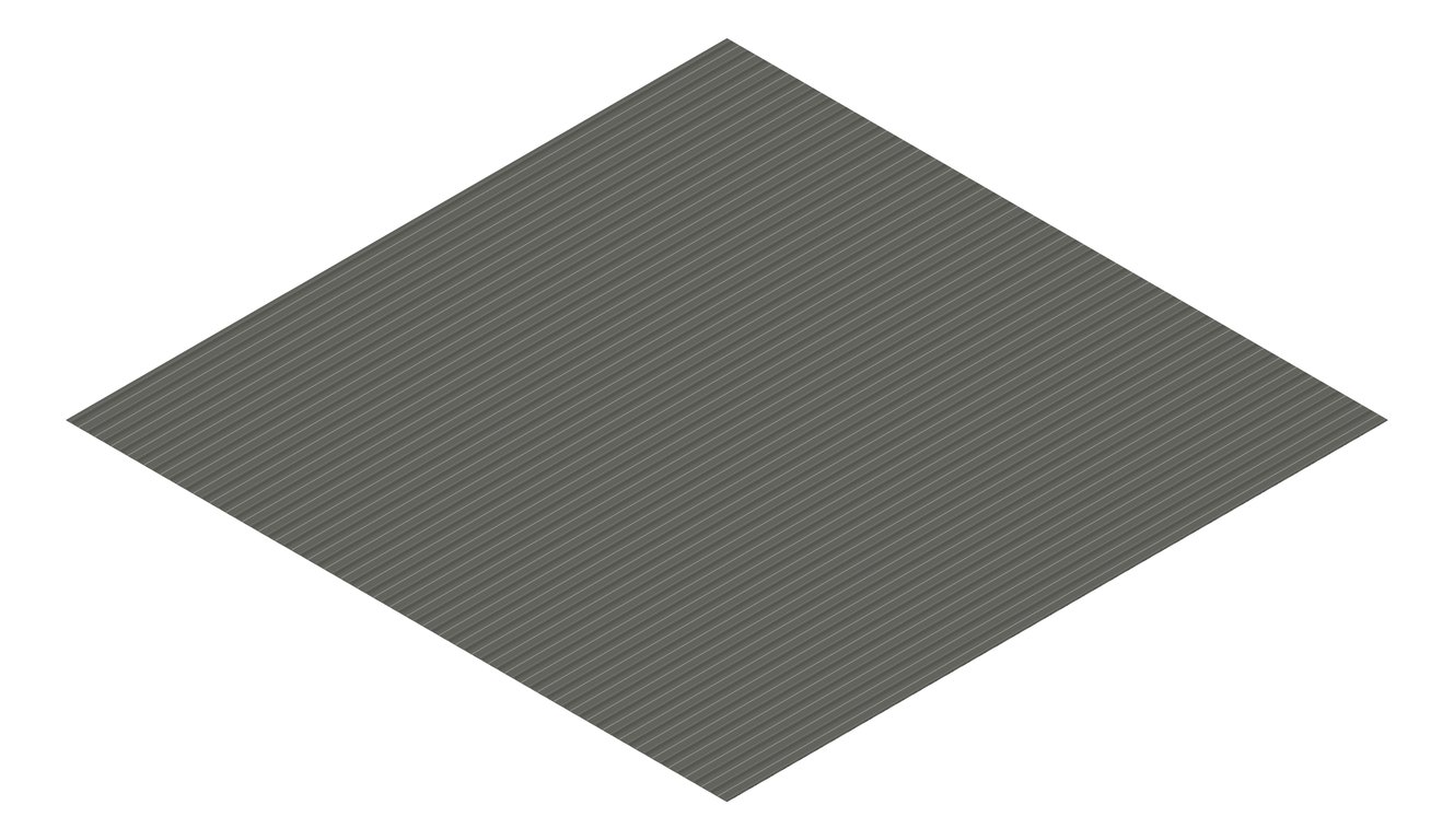 3D Presentation Image of Metal SheetCladding Fielders MiniFlute WoodlandGrey