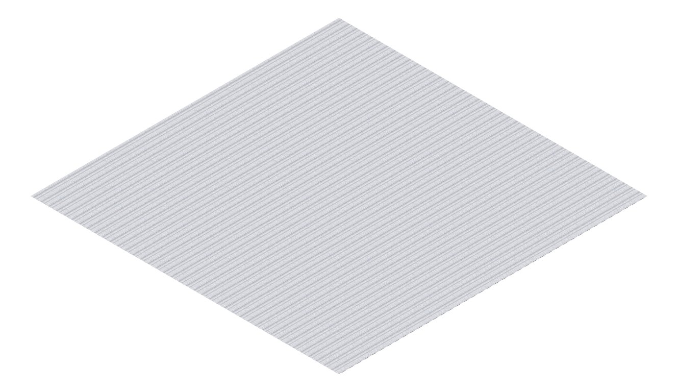 3D Presentation Image of Metal SheetCladding Fielders MiniFlute ZincalumeSteel