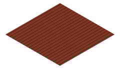 3D Presentation Image of Metal SheetCladding Fielders PanelForm ManorRed