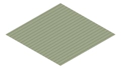 3D Presentation Image of Metal SheetCladding Fielders PanelForm PaleEucalypt