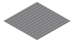 3D Presentation Image of Metal SheetCladding Fielders SRib BasaltMatt