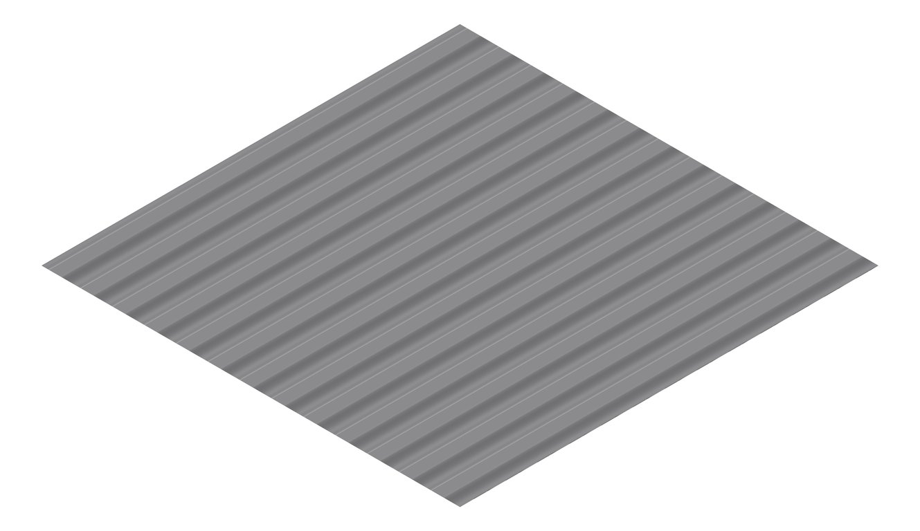 3D Presentation Image of Metal SheetCladding Fielders SRib BasaltMatt