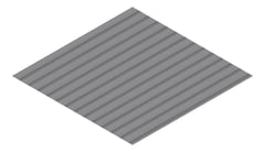 3D Presentation Image of Metal SheetCladding Fielders SRib Basalt