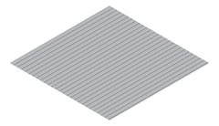 3D Presentation Image of Metal SheetCladding Fielders SRib BluegumMatt