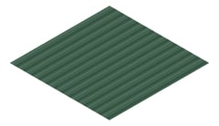 3D Presentation Image of Metal SheetCladding Fielders SRib CottageGreen
