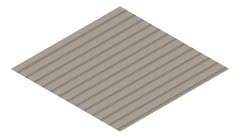 3D Presentation Image of Metal SheetCladding Fielders SRib Gully