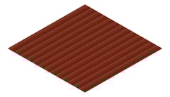 3D Presentation Image of Metal SheetCladding Fielders SRib ManorRed