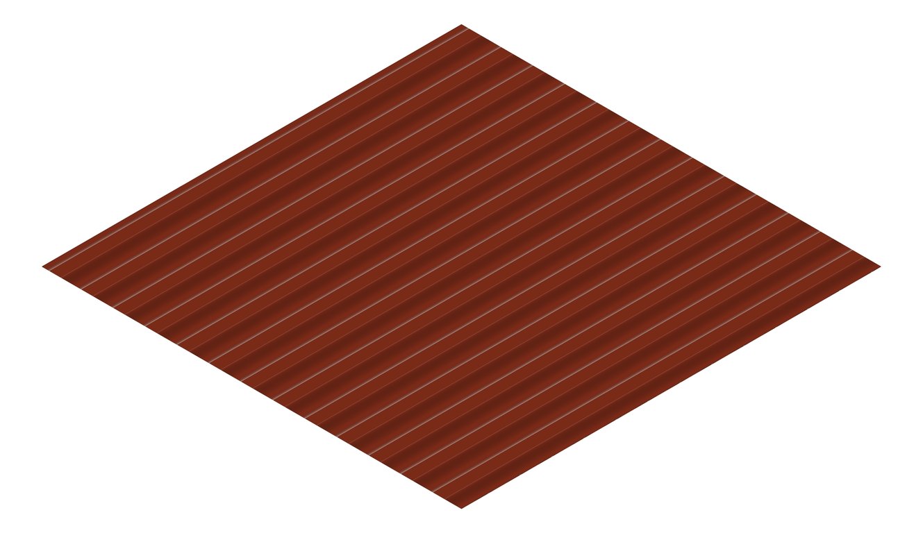 3D Presentation Image of Metal SheetCladding Fielders SRib ManorRed