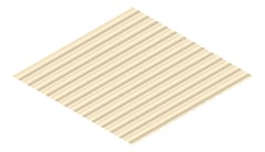 3D Presentation Image of Metal SheetCladding Fielders SRib Paperbark